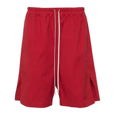 Shop Rick Owens Shorts In Red