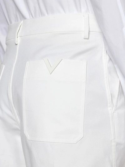 Shop Valentino Shorts In Ivory