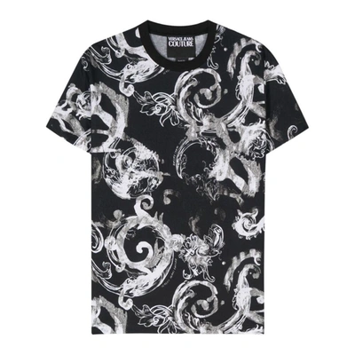 Shop Versace Jeans Couture T-shirts In Black/white