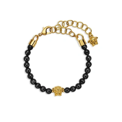Shop Versace Jewellery In Black/gold