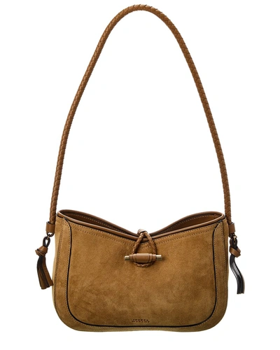 Shop Isabel Marant Vigo Suede Shoulder Bag In Brown