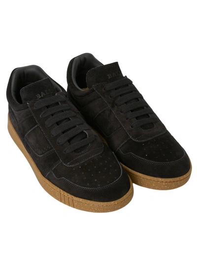 Shop Bally Weky Men's 6303320 Black Suede Sneakers