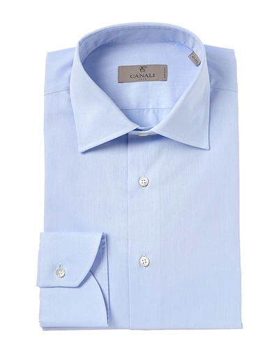 Shop Canali Modern Fit Dress Shirt In Blue