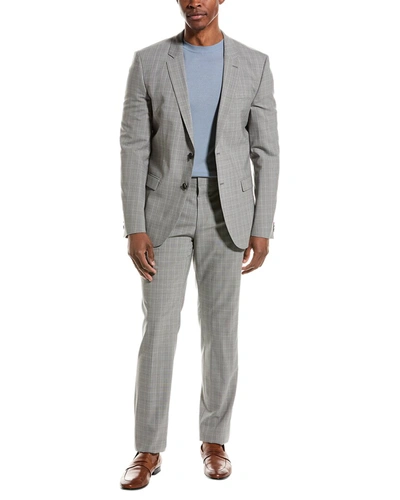 Shop Hugo Boss 2pc Wool-blend Suit In Grey