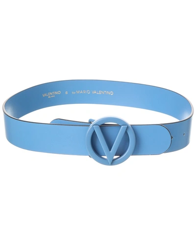Shop Valentino By Mario Valentino Giusy Leather Belt In Blue