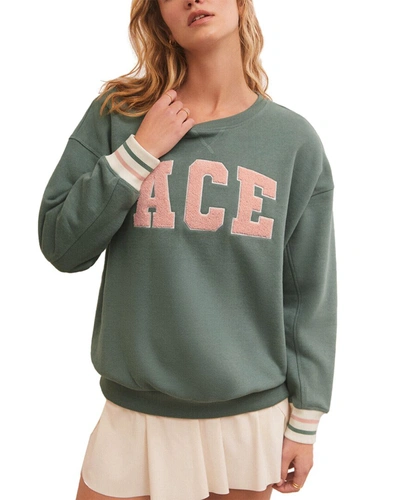 Shop Z Supply Baseline Ace Sweatshirt In Green