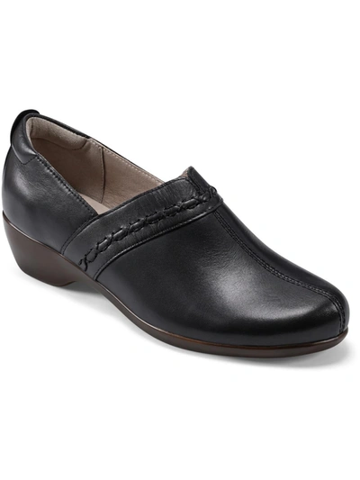 Shop Easy Spirit Dolores Womens Leather Laceless Loafers In Black