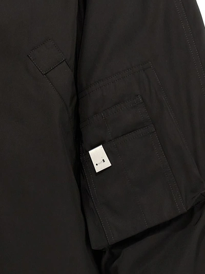 Shop Alyx 1017  9sm 'nylon Logo Parka With Print' Down Jacket In Black
