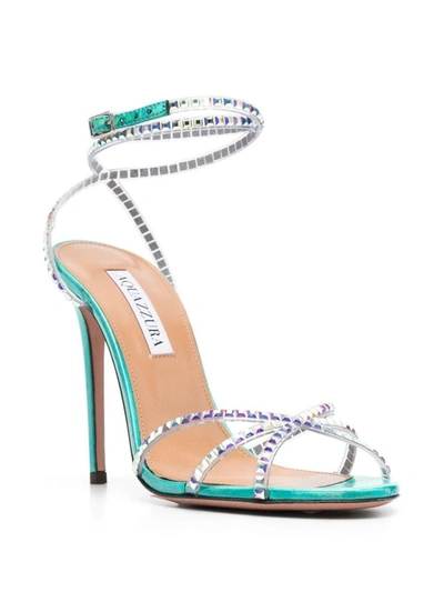 Shop Aquazzura Sandals In Blue