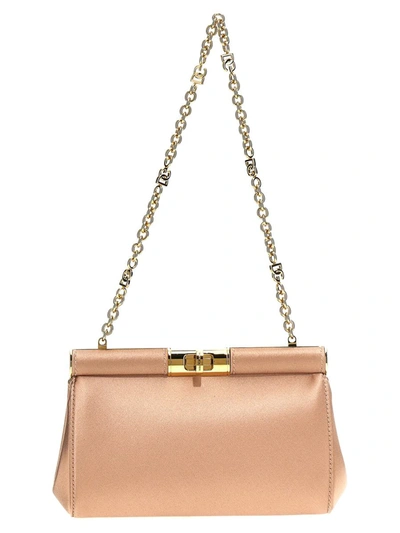 Shop Dolce & Gabbana 'marlene' Small Shoulder Bag In Beige