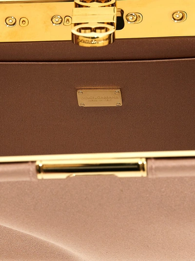 Shop Dolce & Gabbana 'marlene' Small Shoulder Bag In Beige