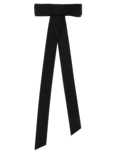 Shop Dolce & Gabbana Satin Bow Tie In Black