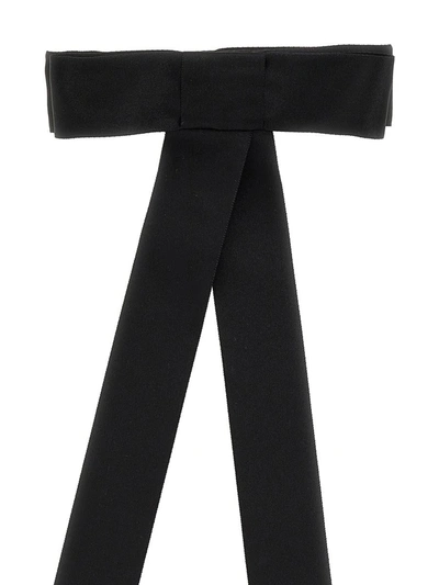 Shop Dolce & Gabbana Satin Bow Tie In Black