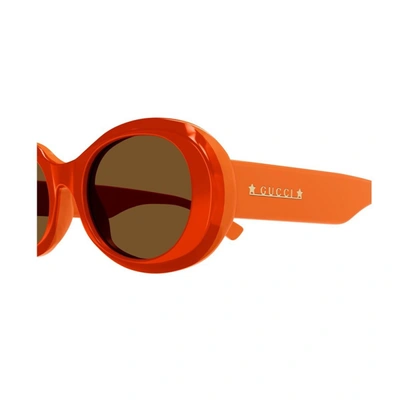Shop Gucci Gg1587s Linea Lettering Sunglasses