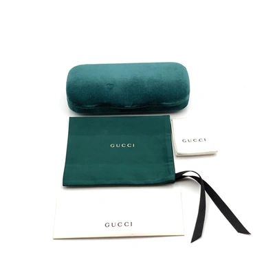 Shop Gucci Gg1589o Linea Lettering Eyeglasses