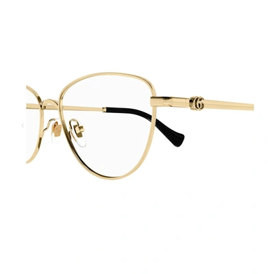 Shop Gucci Gg1595o Linea Gg Logo Eyeglasses