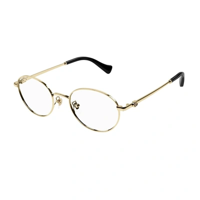 Shop Gucci Gg1608ok Linea Gg Logo Eyeglasses