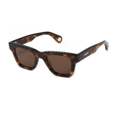 Shop Jacquemus Les Lunettes Nocio  Brown Sunglasses