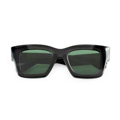 Shop Jacquemus Les Lunettes Baci Black Sunglasses