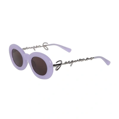 Shop Jacquemus Les Lunettes Pralu Multi Purple Sunglasses