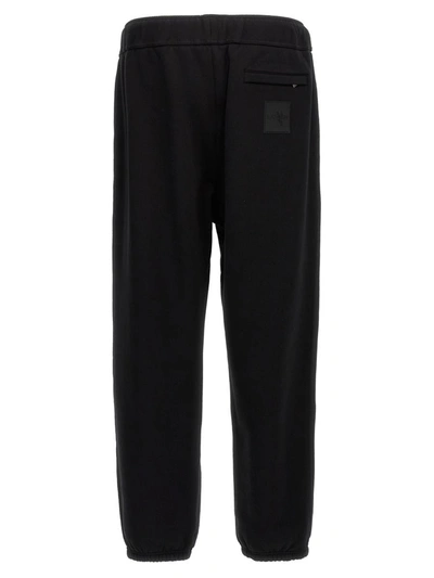 Shop Lanvin Logo Embroidery Joggers In Black