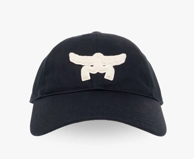 Shop Mcm Hat With Logo In Blue