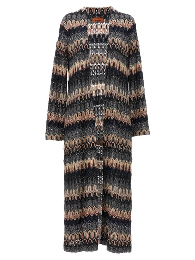 Missoni Patterned Long Cardigan In Multicolor