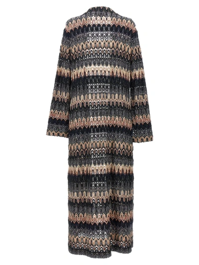 Missoni Patterned Long Cardigan In Multicolor