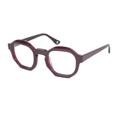 Shop Mondelliani Octogone Eyeglasses In Red