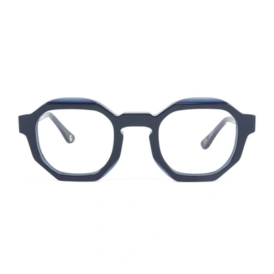 Shop Mondelliani Octogone Eyeglasses In Blue