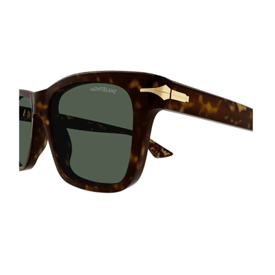 Shop Montblanc Mb0263s Linea Nib Sunglasses
