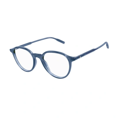 Shop Montblanc Mb0291o Linea Snowcap Eyeglasses
