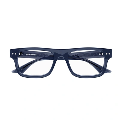 Shop Montblanc Mb0289o Linea Snowcap Eyeglasses