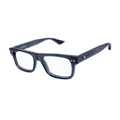 Shop Montblanc Mb0289o Linea Snowcap Eyeglasses