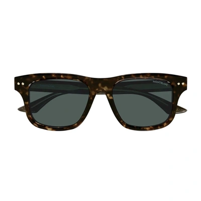 Shop Montblanc Mb0319s Linea Snowcap Sunglasses