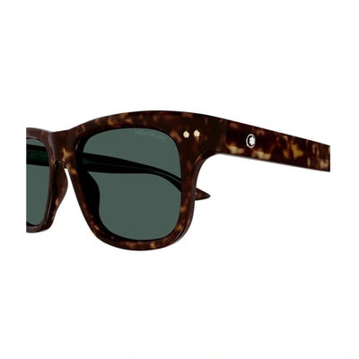 Shop Montblanc Mb0319s Linea Snowcap Sunglasses
