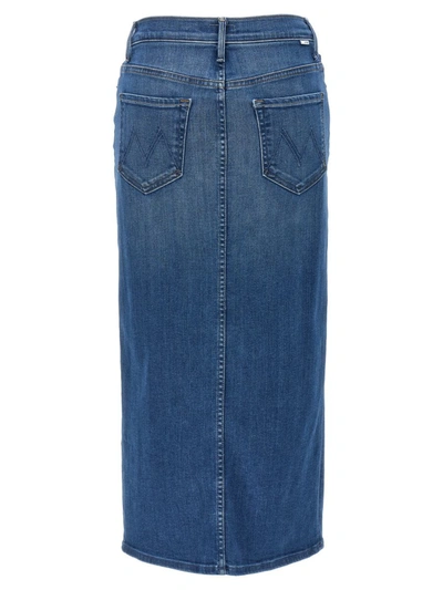 Shop Mother 'the Reverse Pencil Pusher' Skirt In Blue