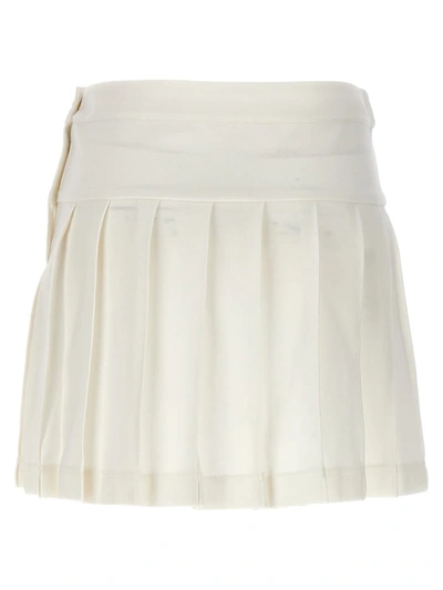 Shop Palm Angels 'monogram' Skirt In White/black