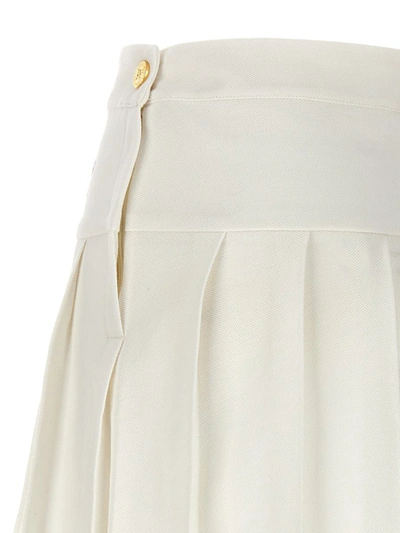 Shop Palm Angels 'monogram' Skirt In White/black