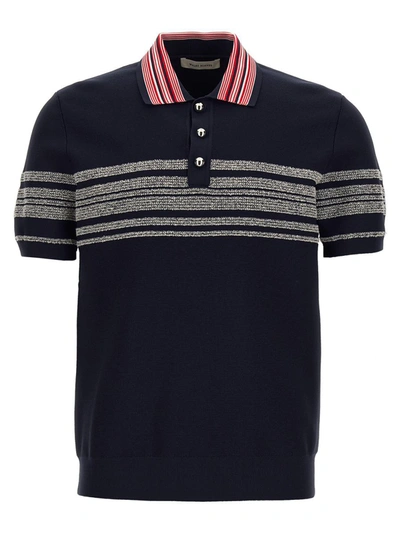 Shop Wales Bonner 'dawn' Polo Shirt In Blue