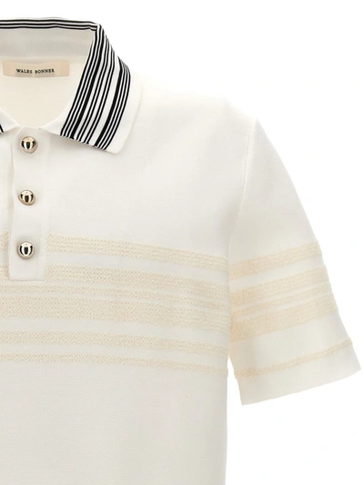 Shop Wales Bonner 'dawn' Polo Shirt In White