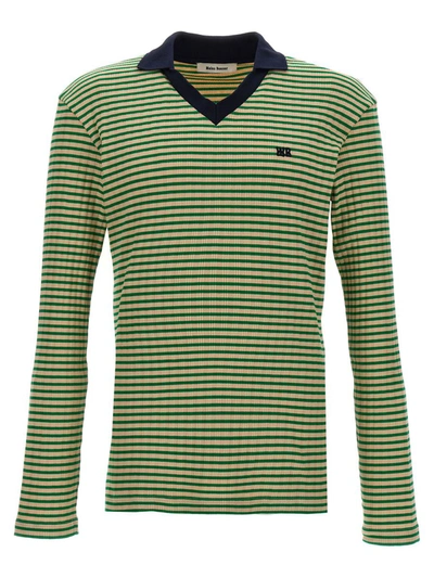 Shop Wales Bonner 'sonic' Polo Shirt In Multicolor