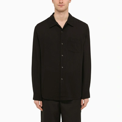Shop Séfr Black Cotton Shirt