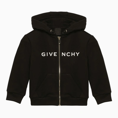 Shop Givenchy Black Cotton Hoodie With Logo