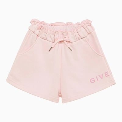 Shop Givenchy Pink Cotton Blend Short With Logo