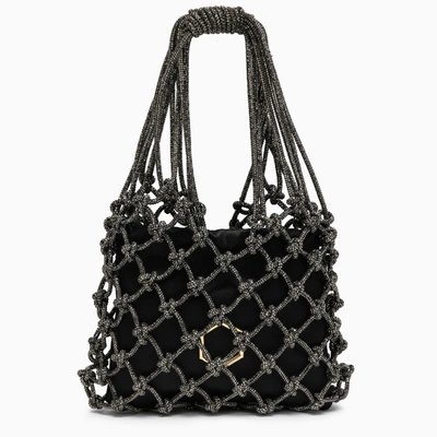 Shop Hibourama | Carrie Mini Bag With Hematite Crystals In Grey