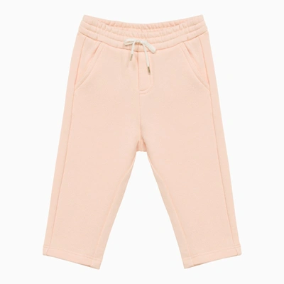 Shop Chloé Pale Pink Cotton Jogging Trousers