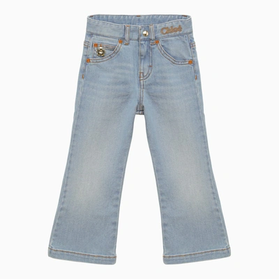 Chloé Washed-effect Denim Jeans In Blue