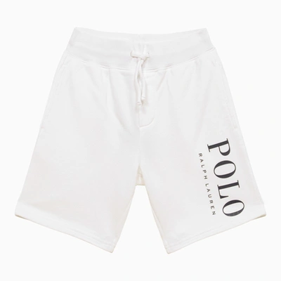 Shop Polo Ralph Lauren White Cotton-blend Bermuda Shorts