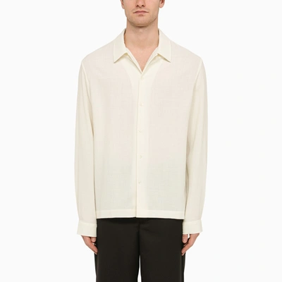 Shop Séfr | White Wool-blend Shirt
